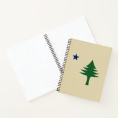 松の木と星1901メイン州国旗 ノートブック (内部)