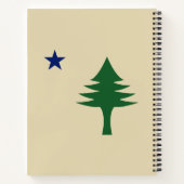 松の木と星1901メイン州国旗 ノートブック (裏面)