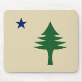 松の木と星1901メイン州国旗 マウスパッド (正面)