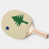 松の木と星1901メイン州国旗 卓球ラケット (横)