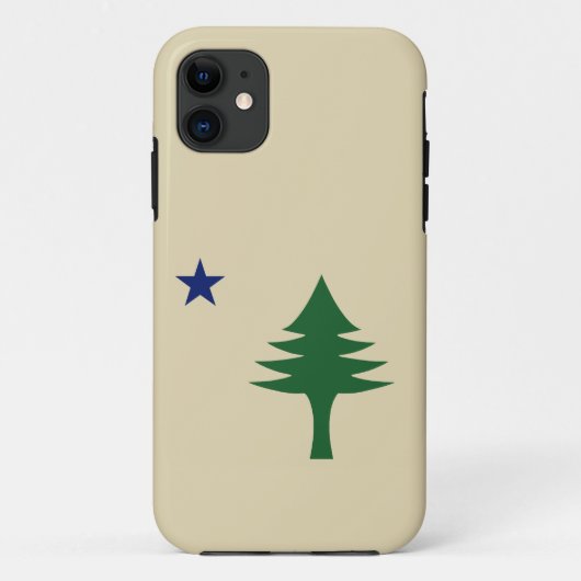 松の木と星1901メイン州国旗 Case-Mate iPhoneケース (裏面)
