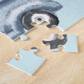 松の木と森の動物とクリスマストラック ジグソーパズル (側面)