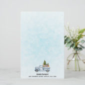 松の木と森の動物とクリスマストラック 便箋 (スタンド正面)