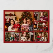 松の木と赤の聖降誕祭お目出度う金ゴールド 箔シーズンカード (裏面)