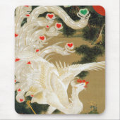 松の木と鳳凰(愛ハート鳳凰)、若冲 マウスパッド (正面)