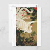 松の木と鳳凰(愛ハート)、若冲 ポストカード (正面/裏面)