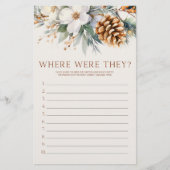 松の木どこにいた？ブライダルシャワーゲーム 便箋