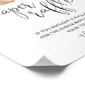 松の木におむつラッフルの看板 ポスター (角)