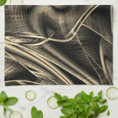 松の木に溝が生えたような曲がり角 キッチンタオル (折り畳み)