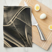 松の木に溝が生えたような曲がり角 キッチンタオル (四つ折り)