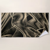 松の木に溝が生えたような曲がり角 ビーチタオル (正面)