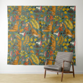 松の木に秋の狐 タペストリー (インサイチュ(横))