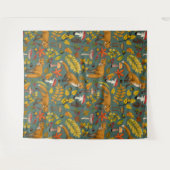 松の木に秋の狐 タペストリー (正面(横))