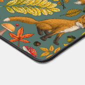 松の木に秋の狐 デスクマット (コーナー)