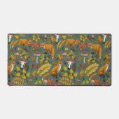 松の木に秋の狐 デスクマット (正面)