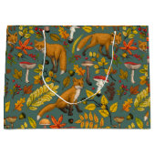 松の木に秋の狐 ラージペーパーバッグ (正面)