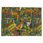 松の木に秋の狐 ラージペーパーバッグ (裏面)