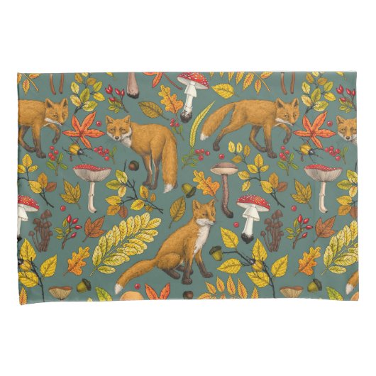 松の木に秋の狐 枕カバー (正面右)