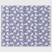 松の木に雪が積もったペット犬 ラッピングペーパー (フラット)