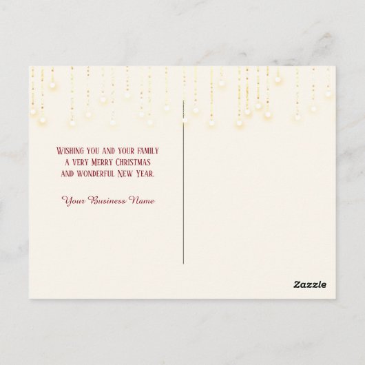 松の木のための星を持つクリスマス雪だるま ポストカード (裏面)