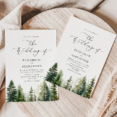 松の木のエレガントミニマ結婚リスト 招待状