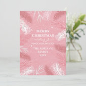 松の木のクリスマスピンク葉のクリス シーズンカード (スタンド正面)