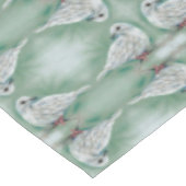 松の木のクリスマスホワイト鳩 テーブルクロス (アングル)