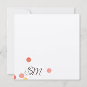 松の木のクリスマスモノグラム フェルト エクリュ ノートカード (裏面)