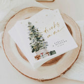 松の木のクリスマス結婚のナプキン スタンダードカクテルナプキン