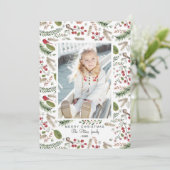 松の木のクリスマス |ホリデーフォトカード シーズンカード (スタンド正面)