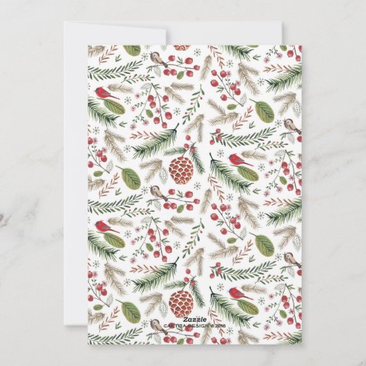 松の木のクリスマス |ホリデーフォトカード シーズンカード (裏面)