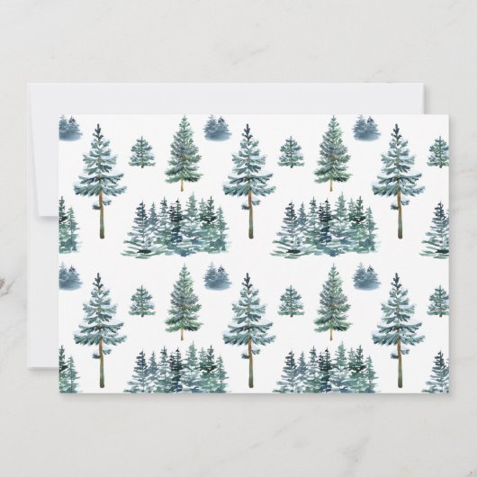 松の木のクリスマス・ホリデー・オープンハウス 招待状 (裏面)