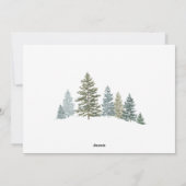 松の木のクリ素朴スマス シーズンカード (裏面)