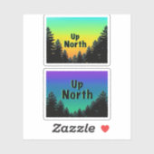 松の木のシルエット – アウトドアを探索素晴らし シール (シート)