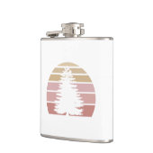 松の木のシルエット フラスク (左)