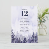 松の木のテーブル番号座席表 招待状 (スタンド正面)