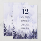 松の木のテーブル番号座席表 招待状 (正面/裏面)