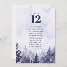 松の木のテーブル番号座席表 招待状