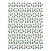 松の木のパターンのクリスマスグリーンウォーター色 テーブルクロス (正面)