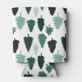 松の木のパターン緑 缶クーラー (裏面)