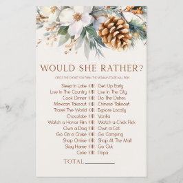 松の木のフローラは彼女はむしろ赤ちゃんシャワーのゲーム