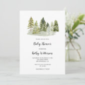 松の木のベビーシャワーの招待 招待状 (スタンド正面)