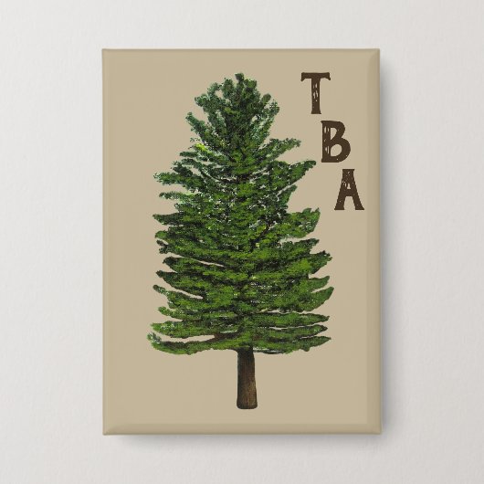 松の木のボタン 缶バッジ (正面)