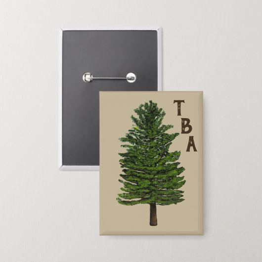 松の木のボタン 缶バッジ (正面/裏面)
