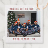 松の木のメリークリスマス1枚 フェイバータグ (裏面)