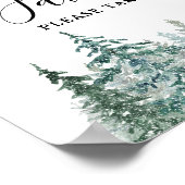 松の木のランタン植物優遇記号 ポスター (角)