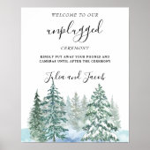 松の木のランタン結婚ボタニカル ポスター (正面)