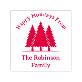 松の木の三つ素朴の挨拶 セルフインキングスタンプ (デザイン)