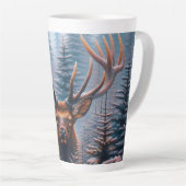 松の木の中のブルエルク カフェラテマグ (右アングル)