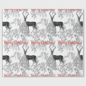 松の木の中のメリークリスマス ラッピングペーパー (フラット)